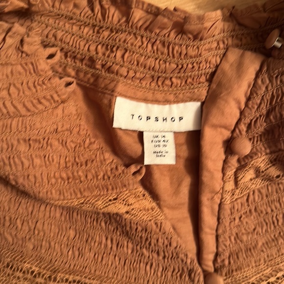 Topshop, terracotta blouse, size 14 - Picture 2 of 2